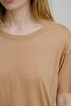 BASERANGE Classic Bamboo Fiber Bamboo Cotton Loose T-shirt Series Collection Round Neck Bottoming Shirt France BAS-TOLO-BL-000-AURAL